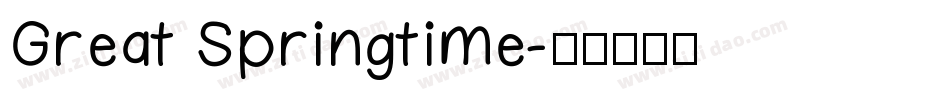 Great Springtime字体转换